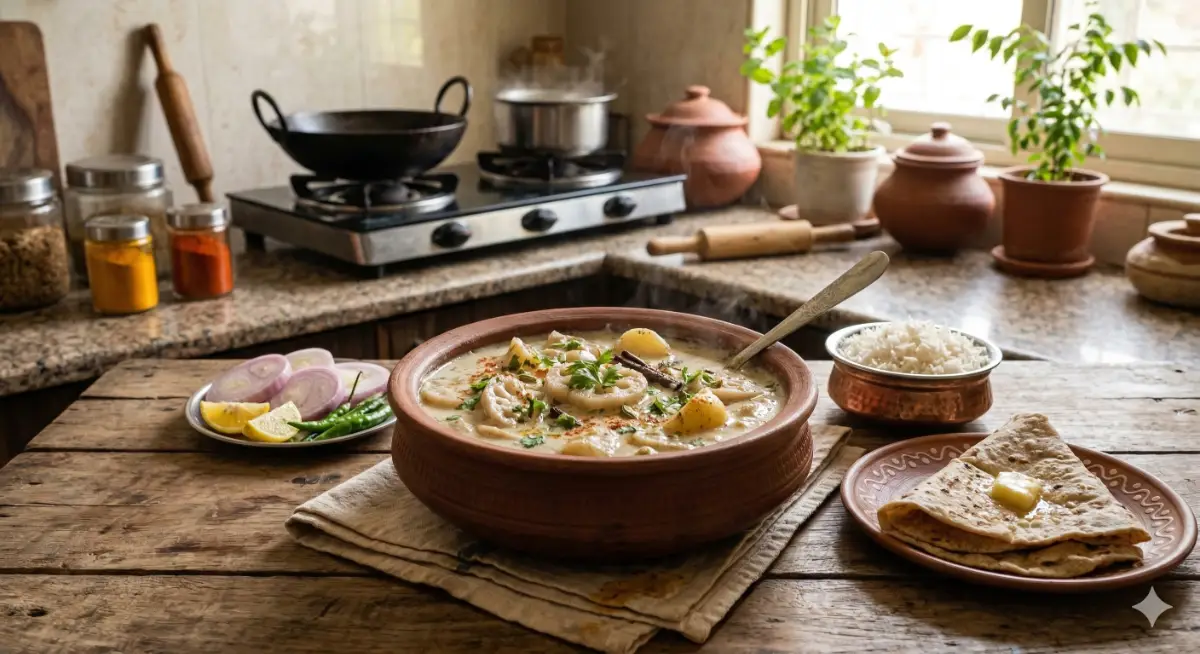 Nadru Yakhni: Lotus Stem in Yogurt Sauce