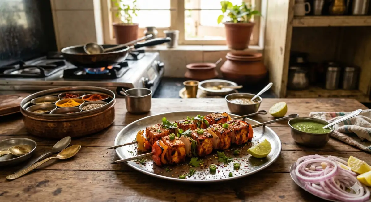 Tandoori Paneer Tikka without Oven: The Smoky Hack