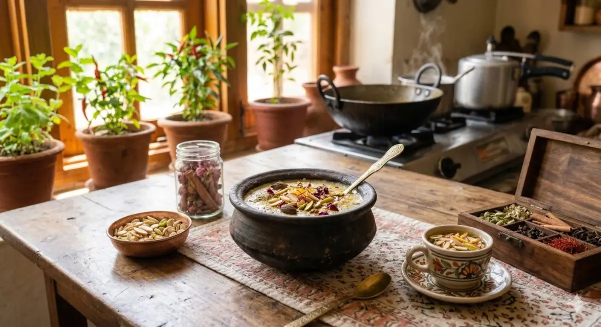Kashmiri Phirni: Semolina Pudding with a Twist